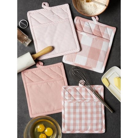 DESIGN IMPORTS Assorted Pink & White Potholder CAMZ11741